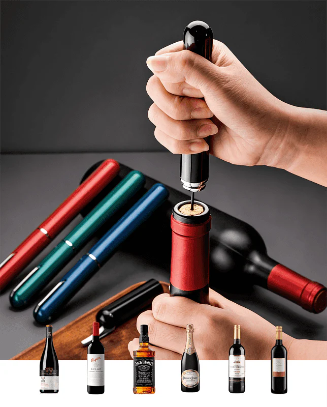 Abridor de vino con presión de aire estilo bolígrafo
