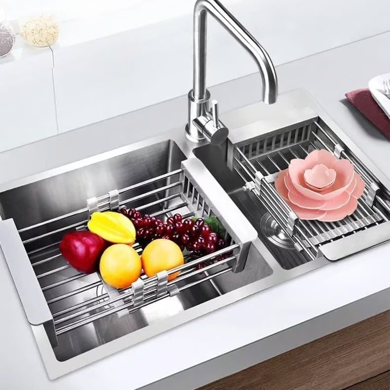 Cesta de desagüe para fregadero de cocina extensible