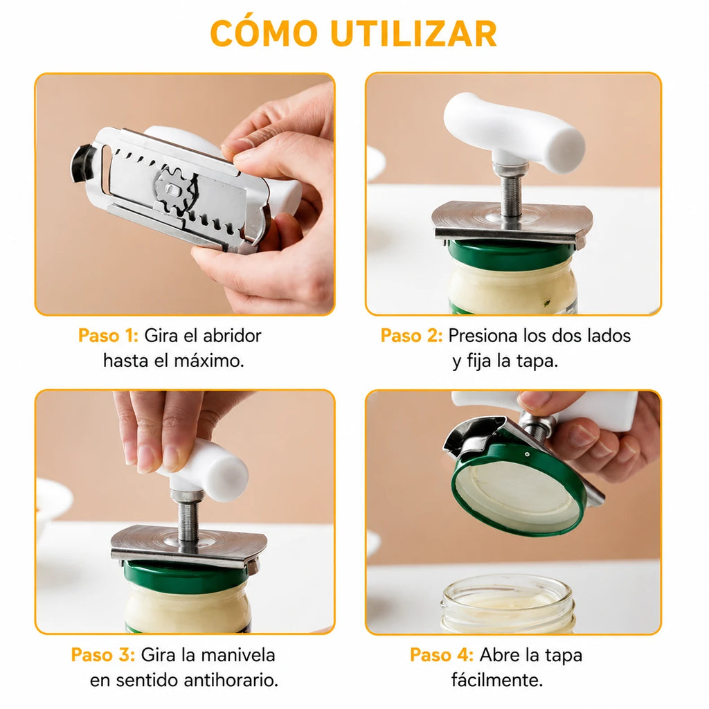 abridor de frascos Effortless Arthritis te permite abrir incluso los frascos más apretados sin esfuerzo