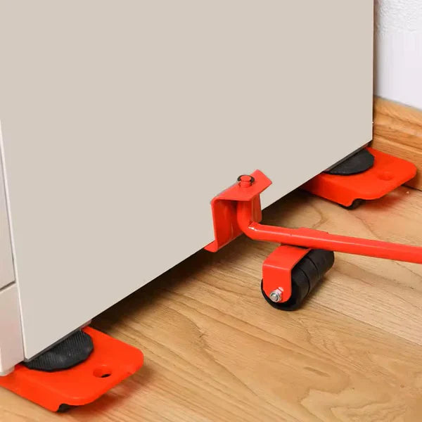 Kit  deslizador de Muebles (Juego 4 Bases con Ruedas + Levantador)