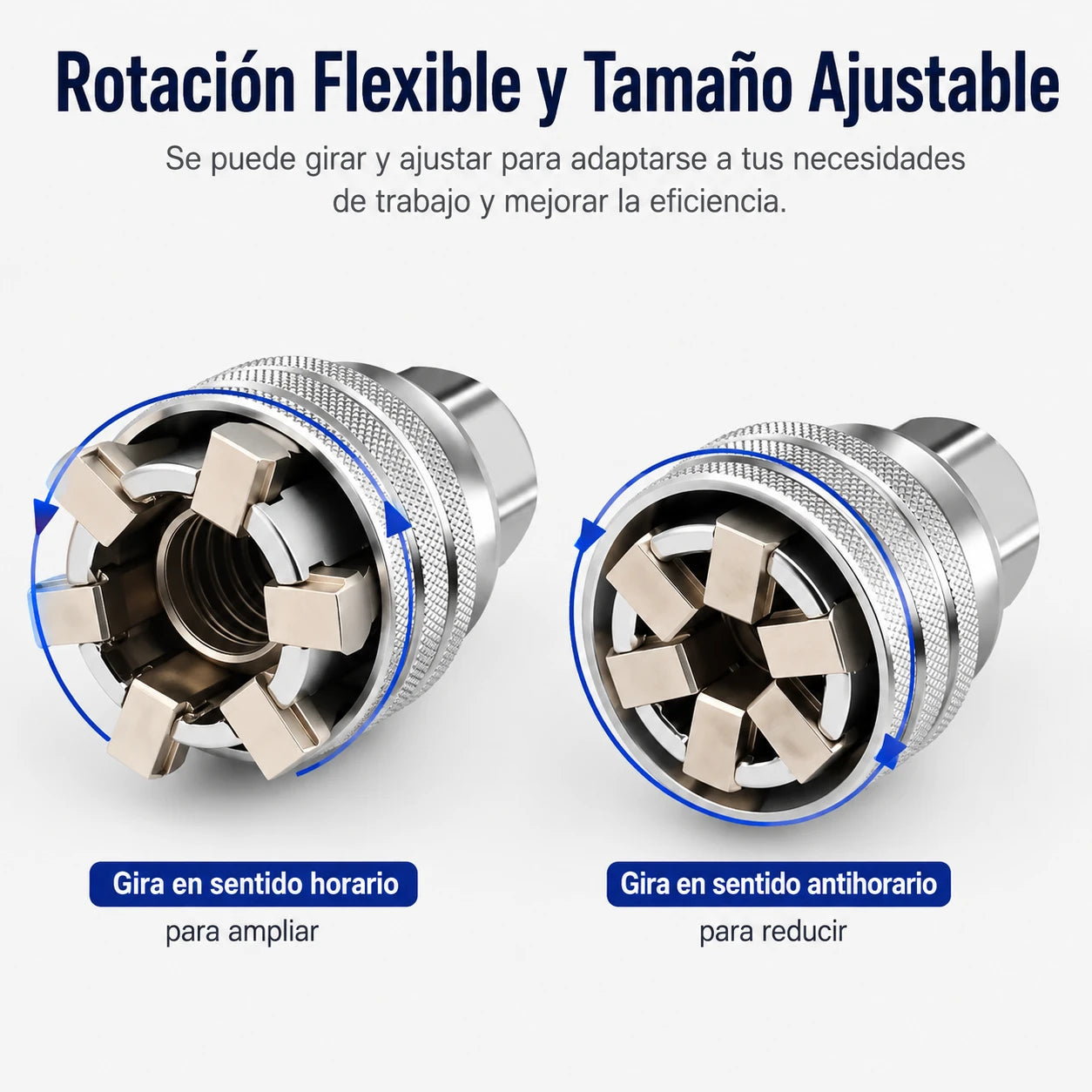 🔧 Llave Universal Autoajustable + Adaptador para Taladro de Regalo