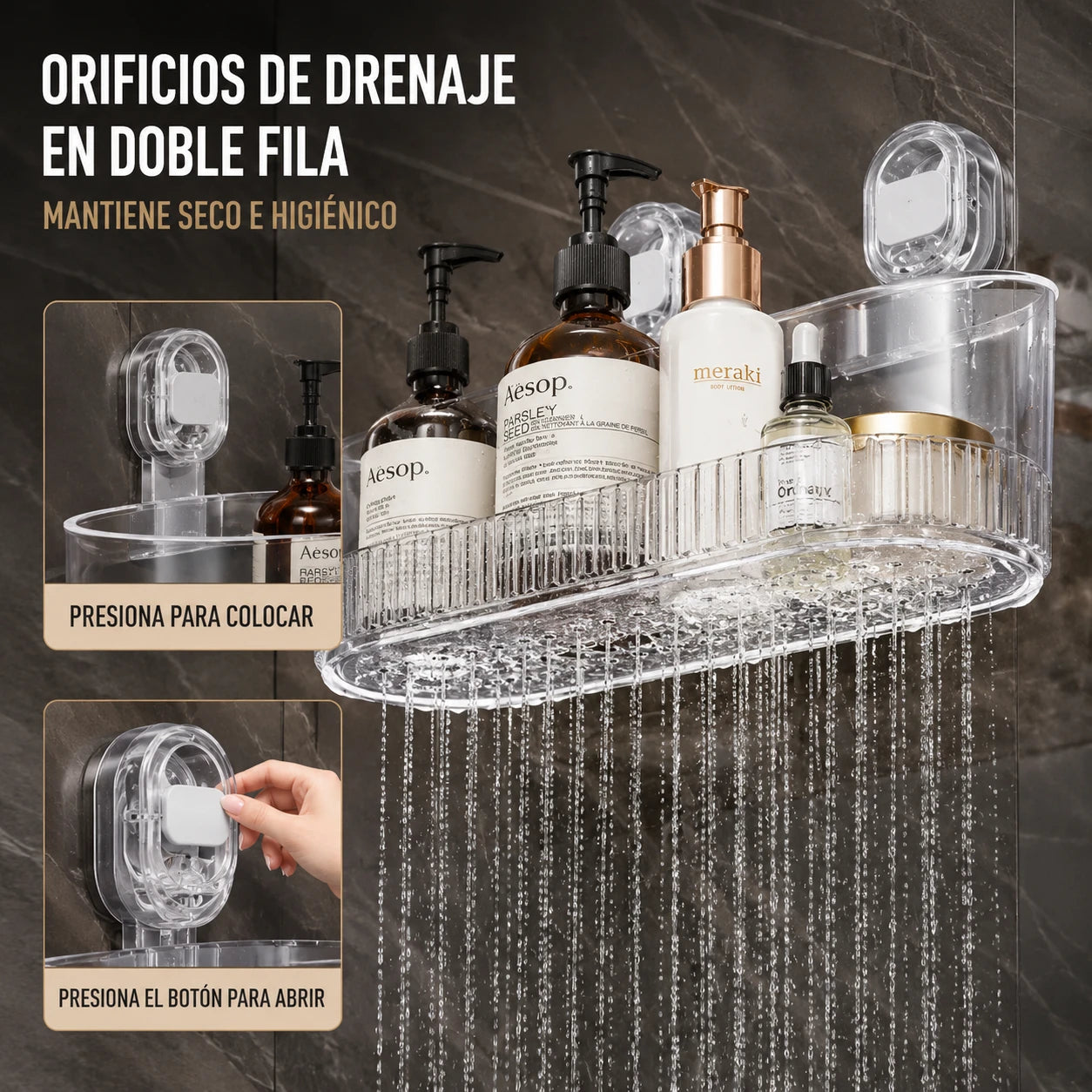 Organizador de baño impermeable
