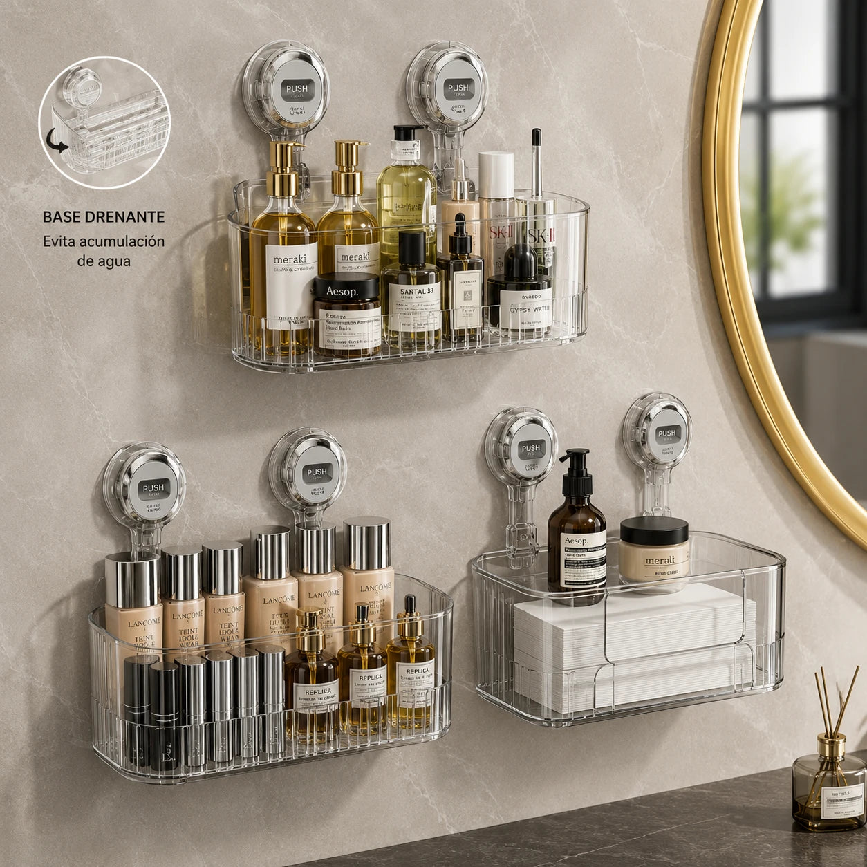 Organizador de baño impermeable