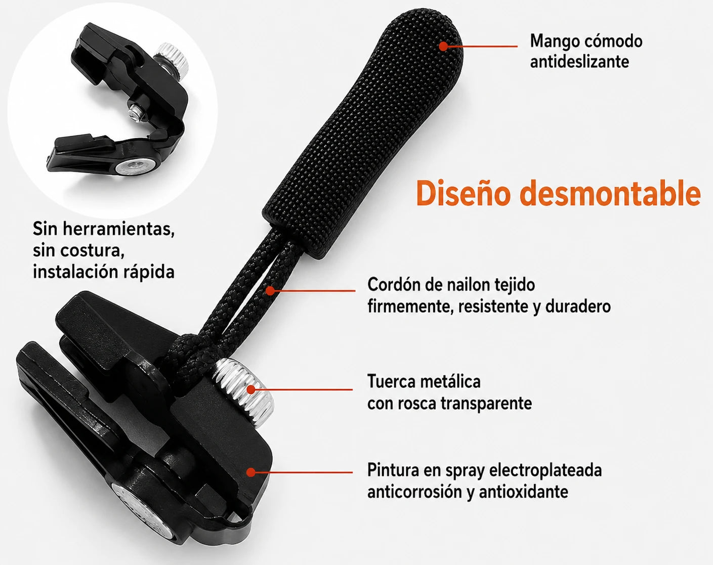 kit x12 Reparador de Cierres Universal - No tires tu ropa favorita, arreglala hoy