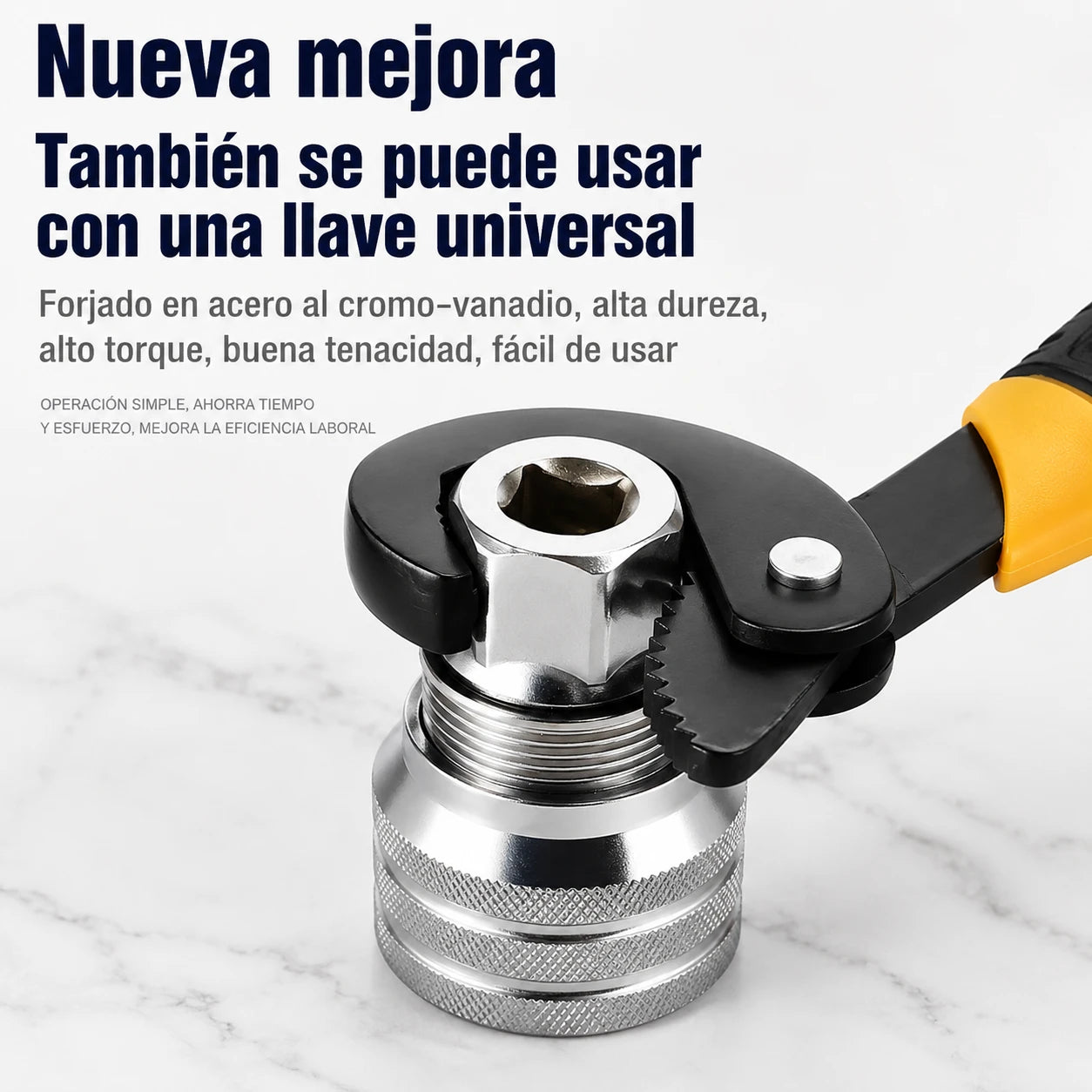 🔧 Llave Universal Autoajustable + Adaptador para Taladro de Regalo