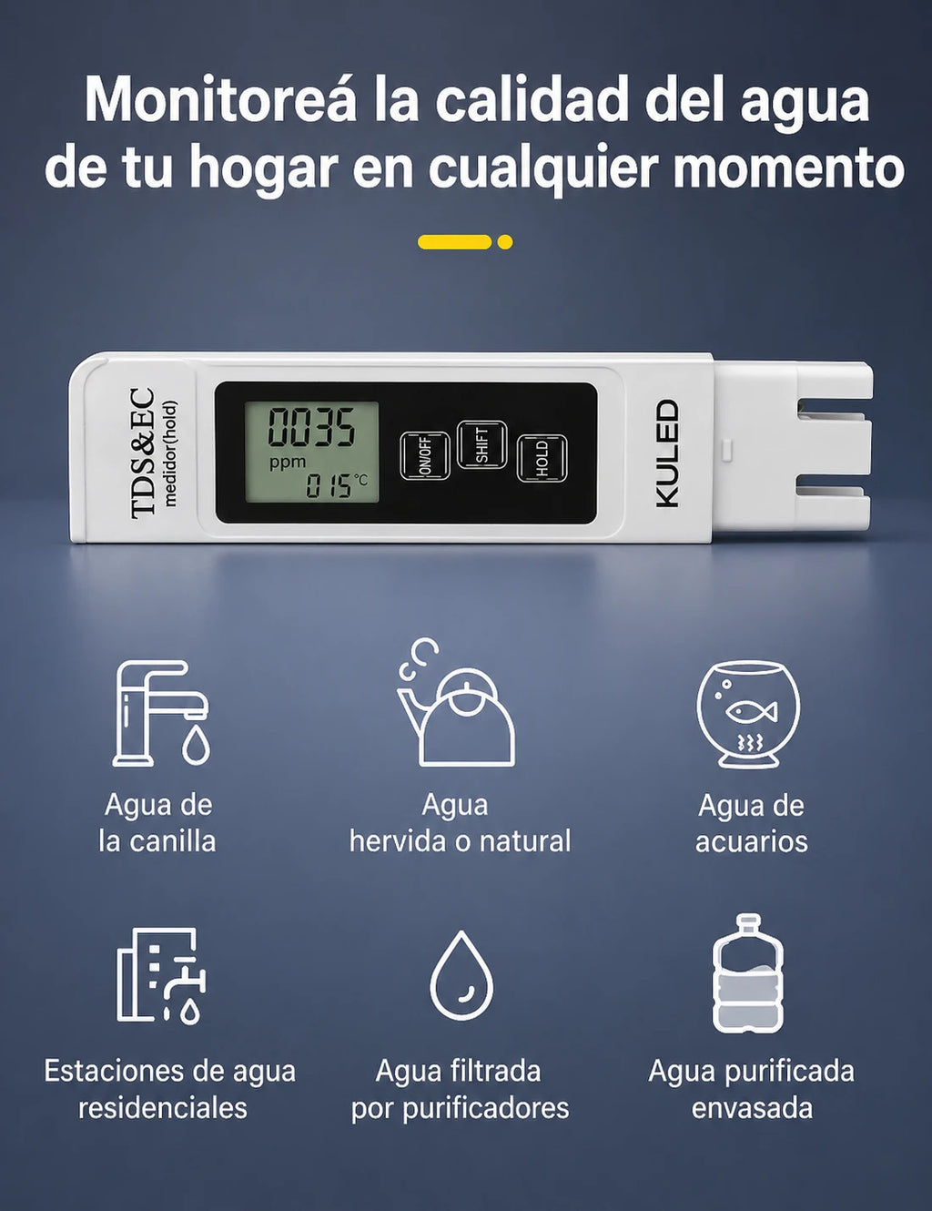 Medidor Digital TDS Pro – Agua Pura y Segura al Instante