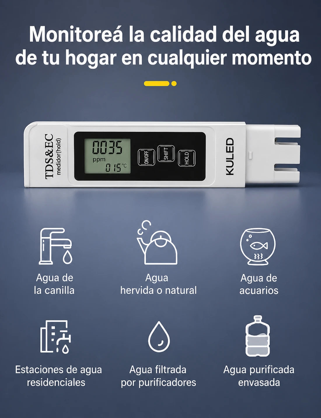 Medidor Digital TDS Pro – Agua Pura y Segura al Instante