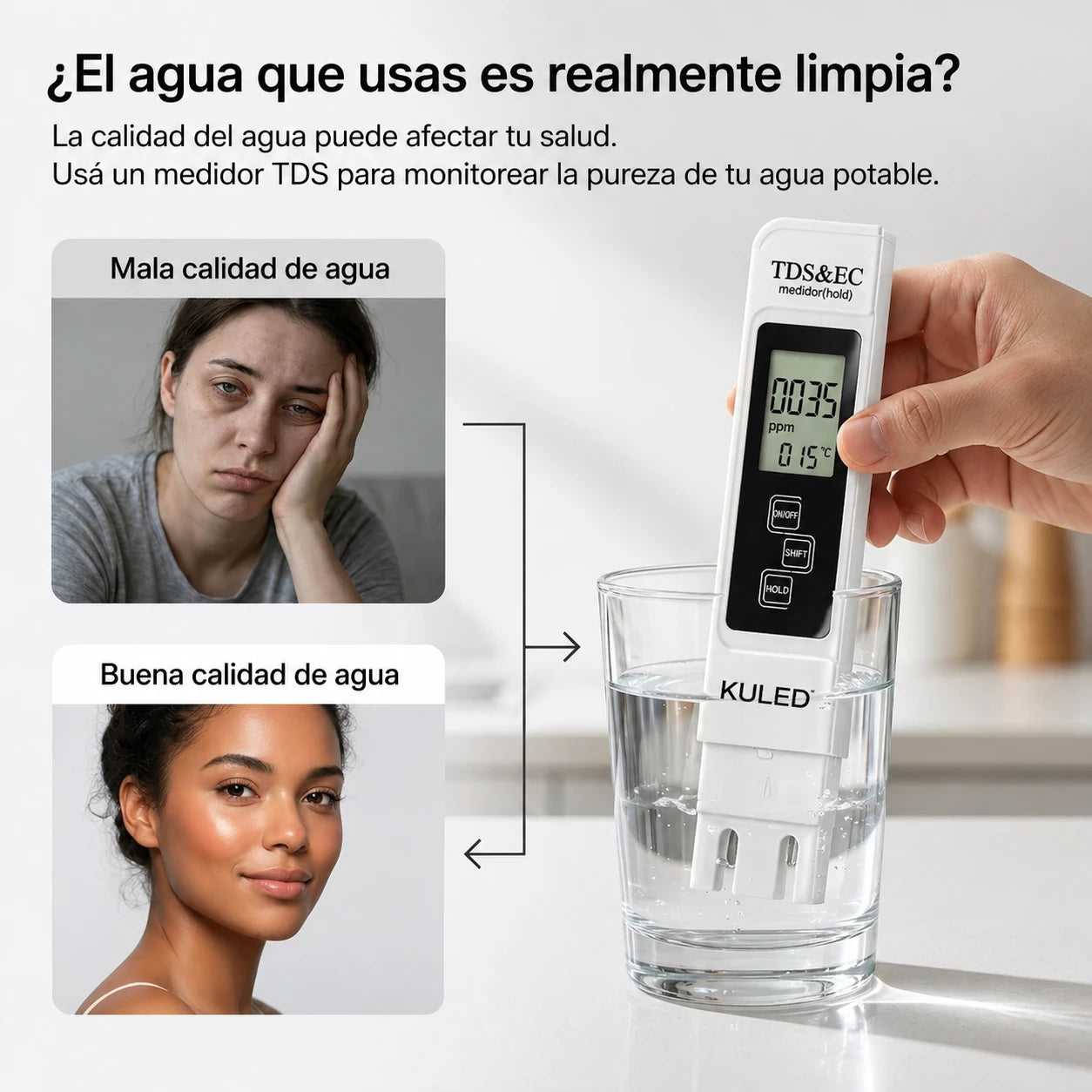 Medidor Digital TDS Pro – Agua Pura y Segura al Instante