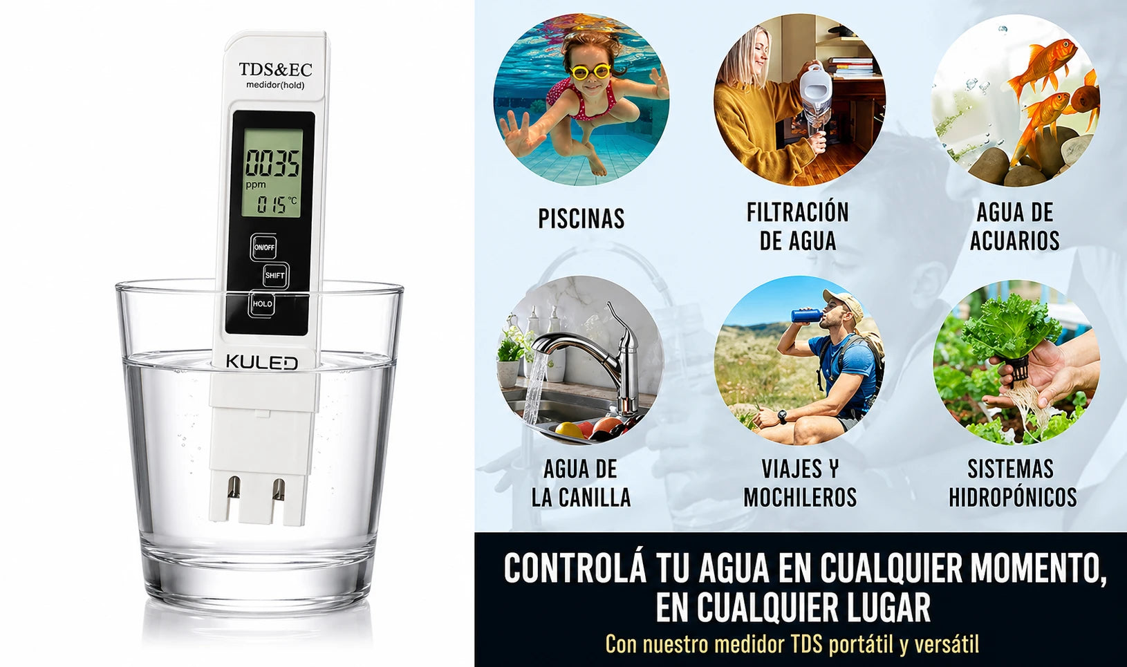 Medidor Digital TDS Pro – Agua Pura y Segura al Instante