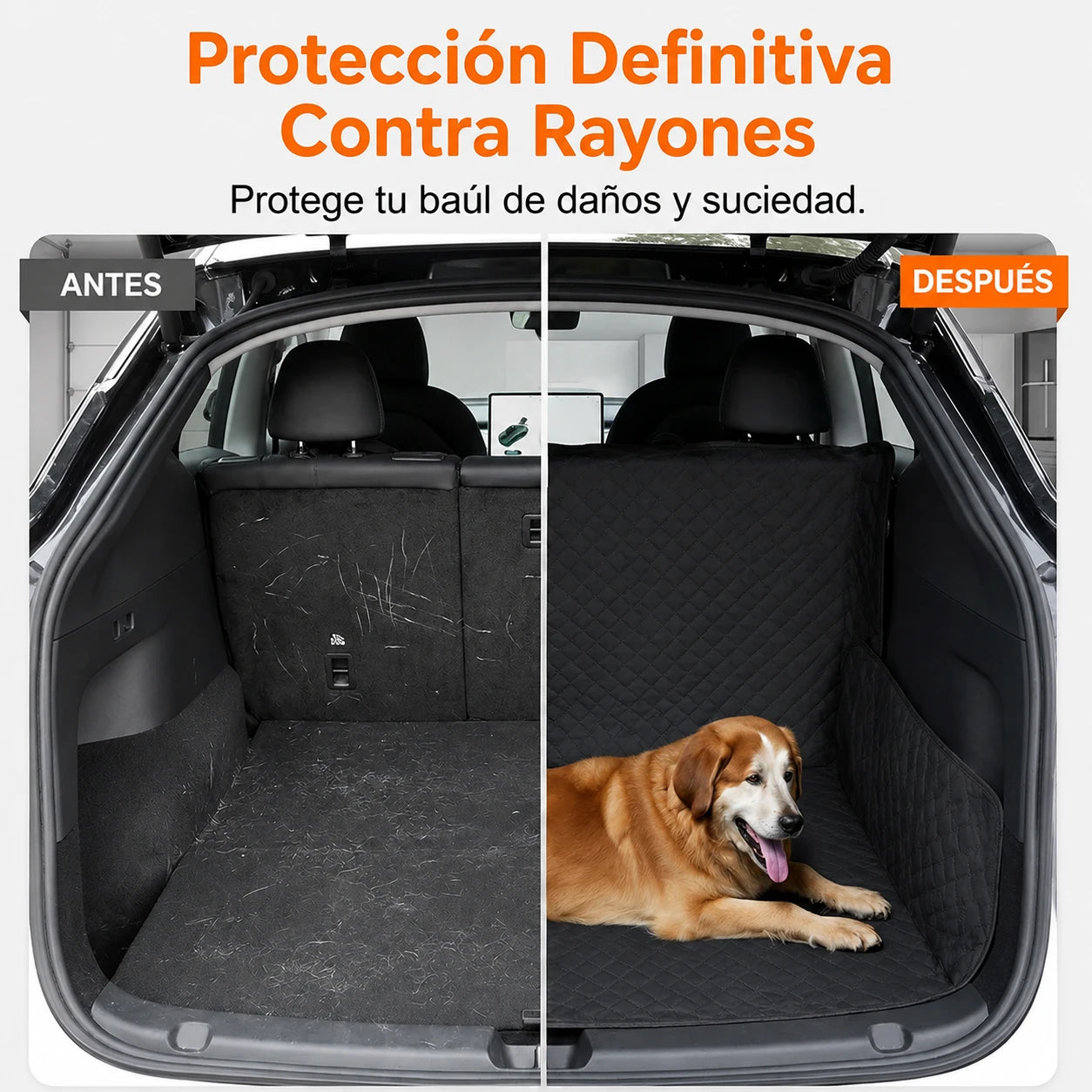 Alfombrilla ProShield™ - impermeable para maletero de coche, ideal para mascotas. Antideslizante y fácil de limpiar.
