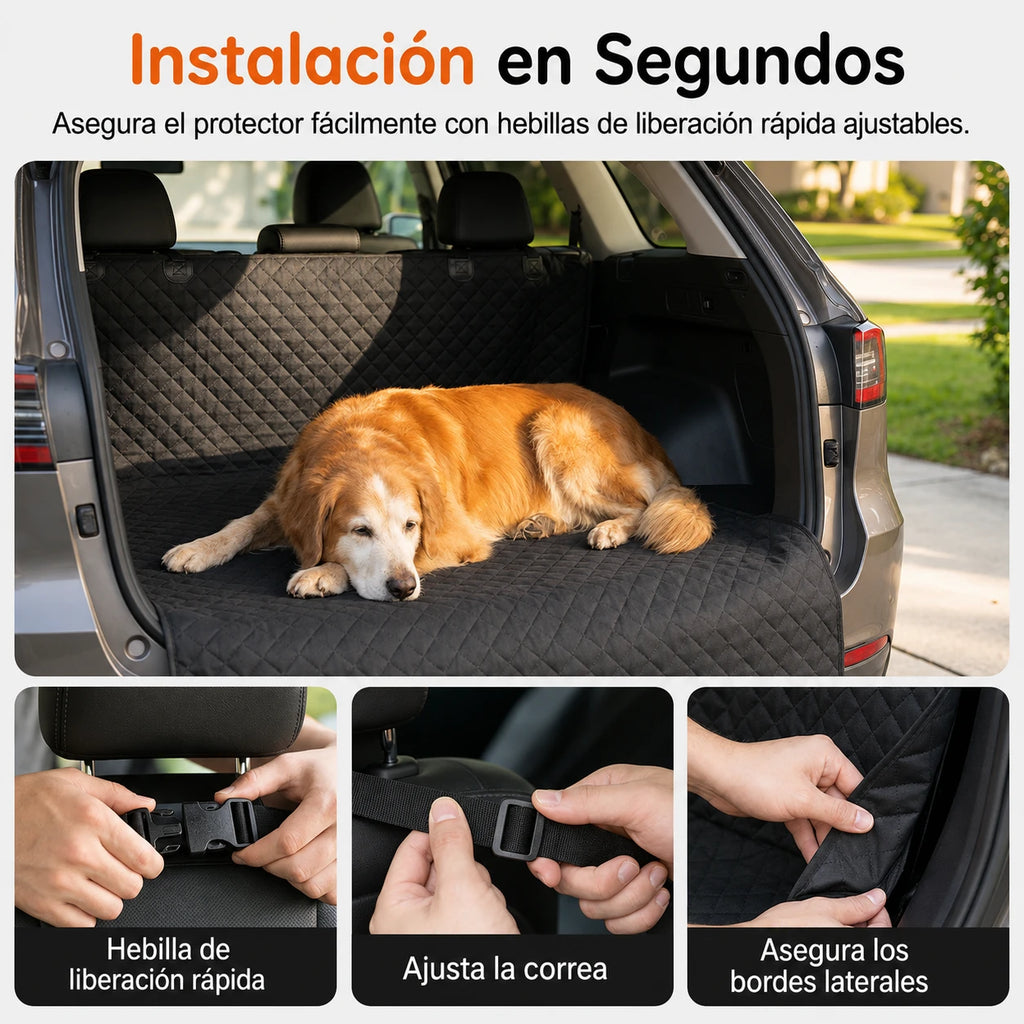 Alfombrilla ProShield™ - impermeable para maletero de coche, ideal para mascotas. Antideslizante y fácil de limpiar.