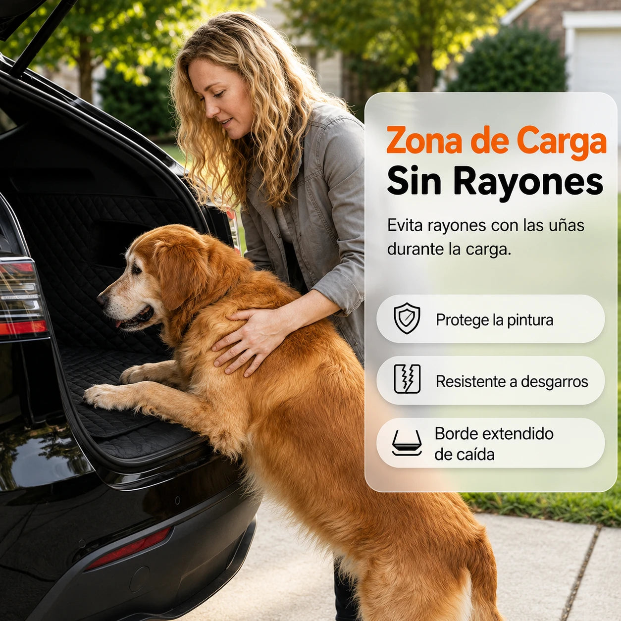 Alfombrilla ProShield™ - impermeable para maletero de coche, ideal para mascotas. Antideslizante y fácil de limpiar.