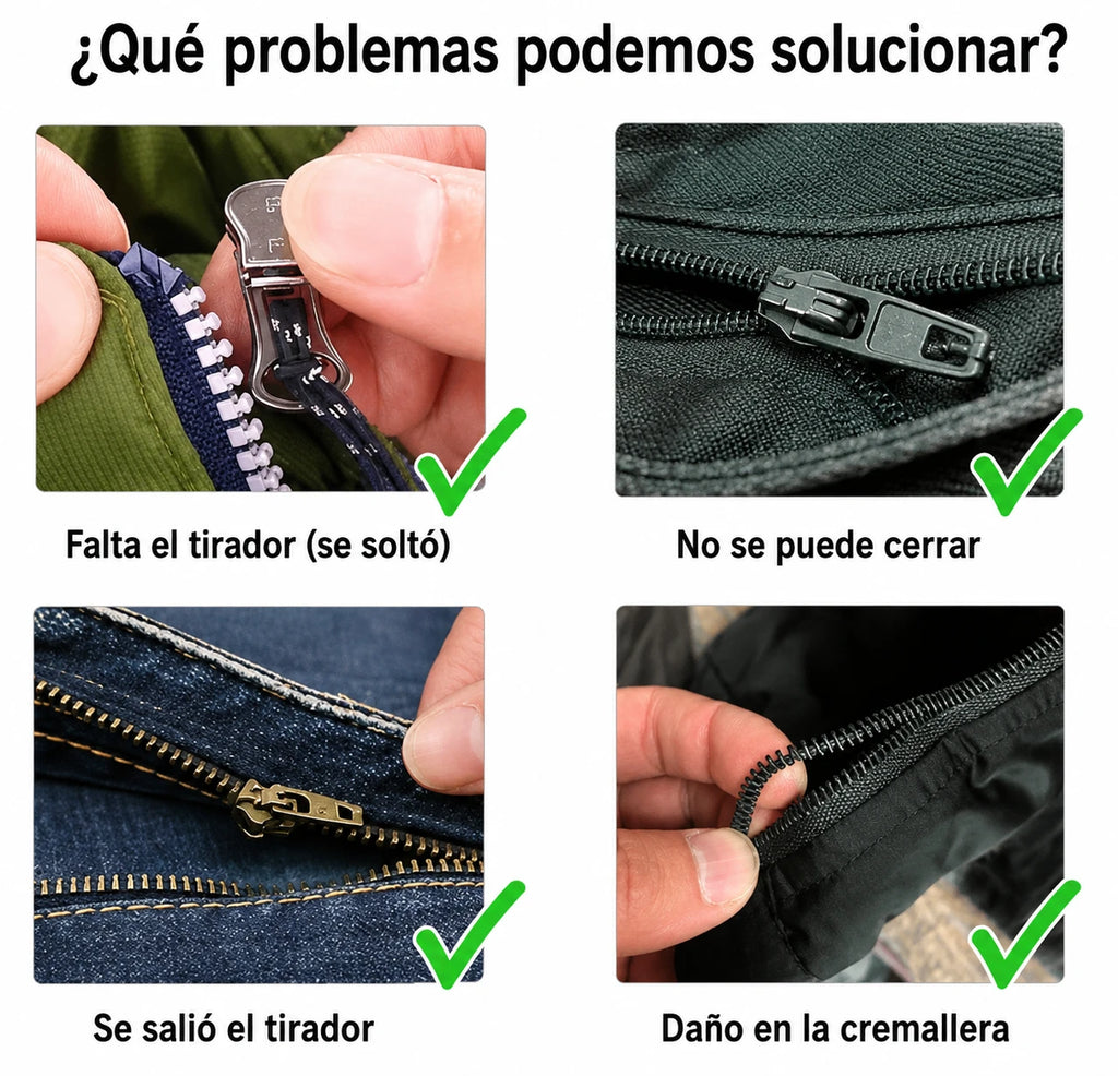 kit x12 Reparador de Cierres Universal - No tires tu ropa favorita, arreglala hoy