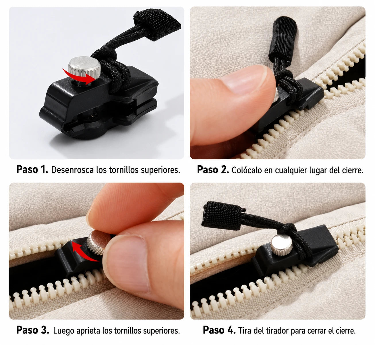 kit x12 Reparador de Cierres Universal - No tires tu ropa favorita, arreglala hoy