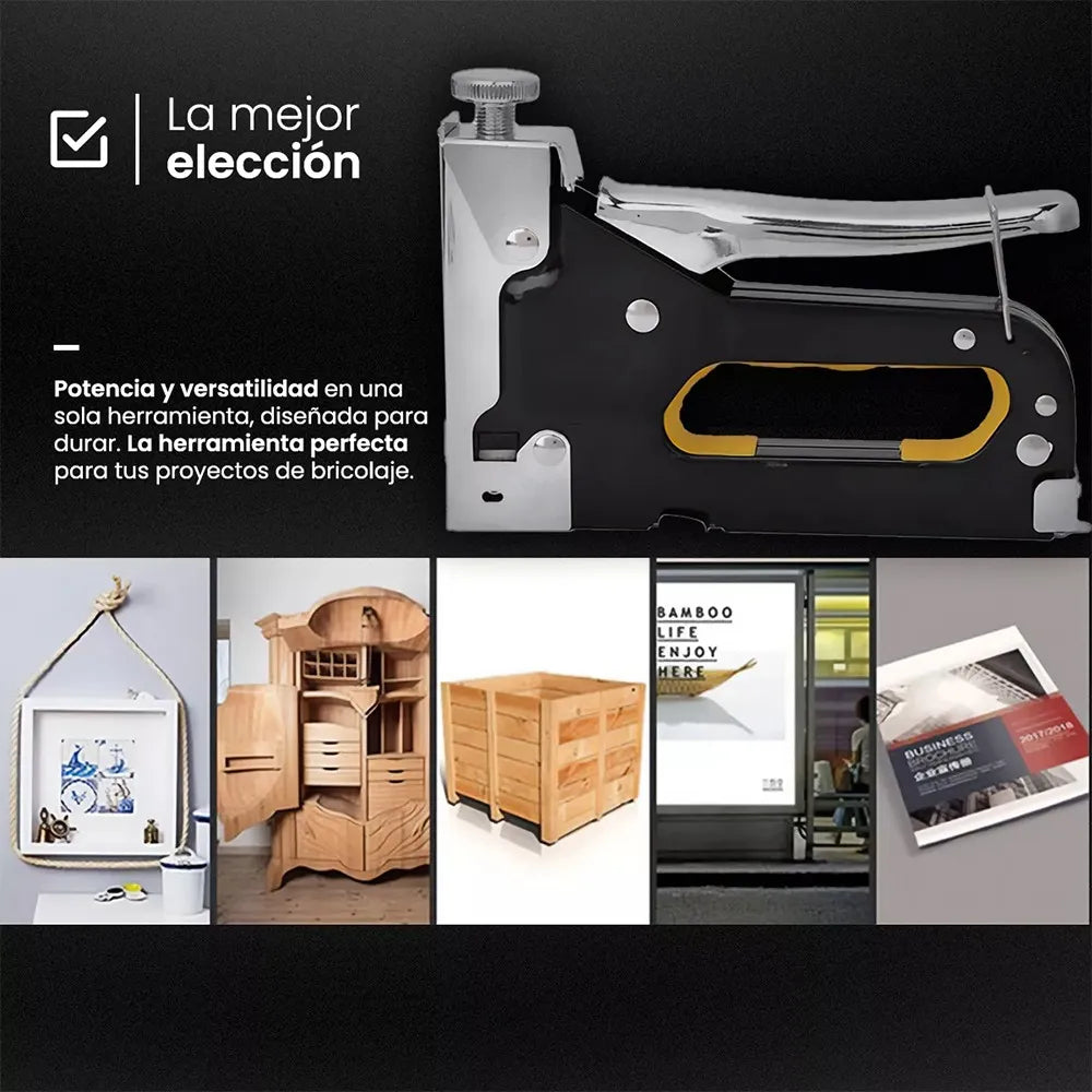 Engrapadora Manual Metálica 3 en 1 – Regulable