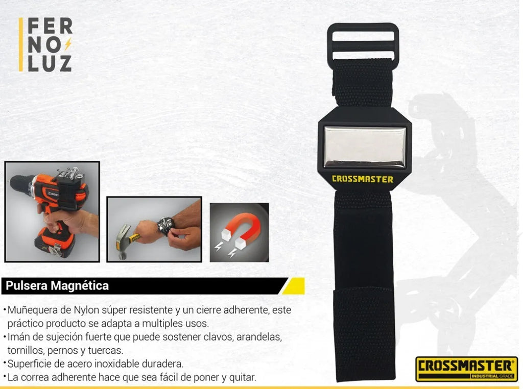 Pulsera Magnética Pro - Sujetá Tornillos y Clavos sin Usar las Manos
