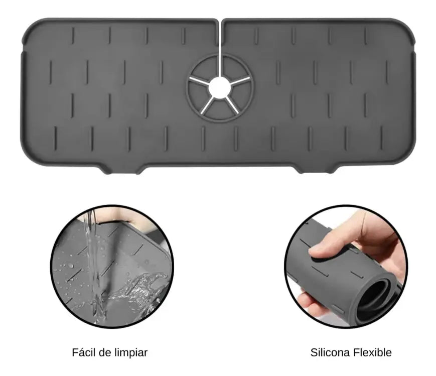 Alfombrilla de Silicona para Canilla + Cepillo CleanFlow™ de Regalo 🎁