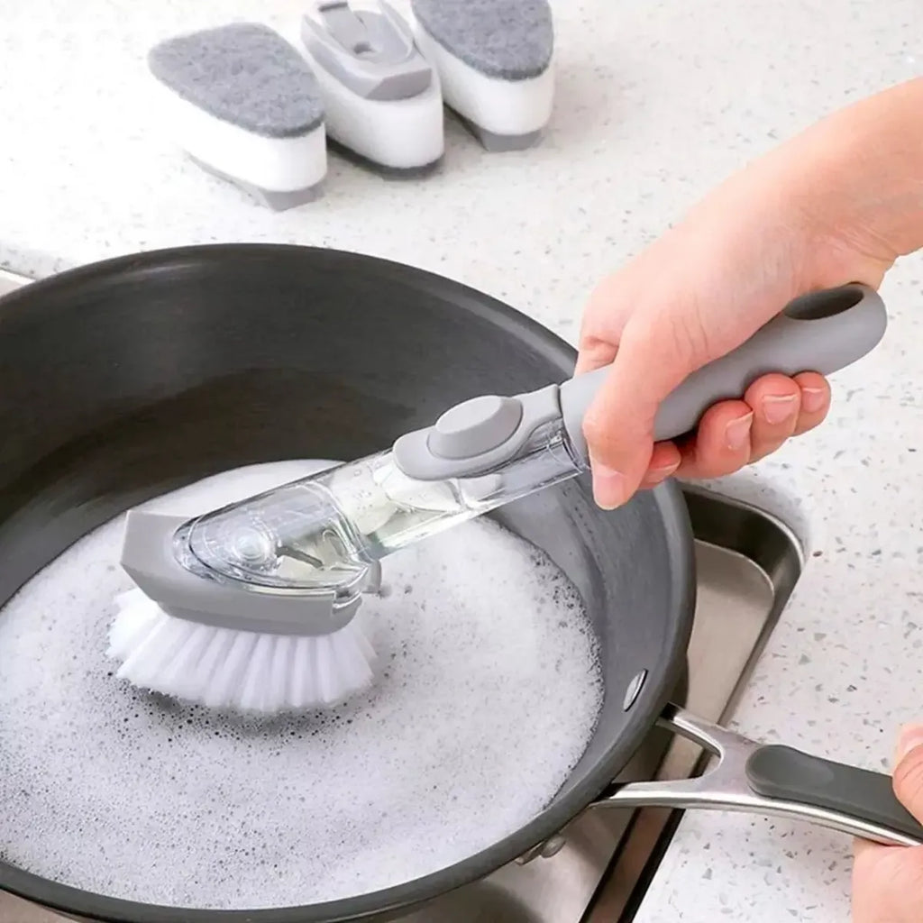 CleanFlow™ - Cepillo Dispensador de Jabón