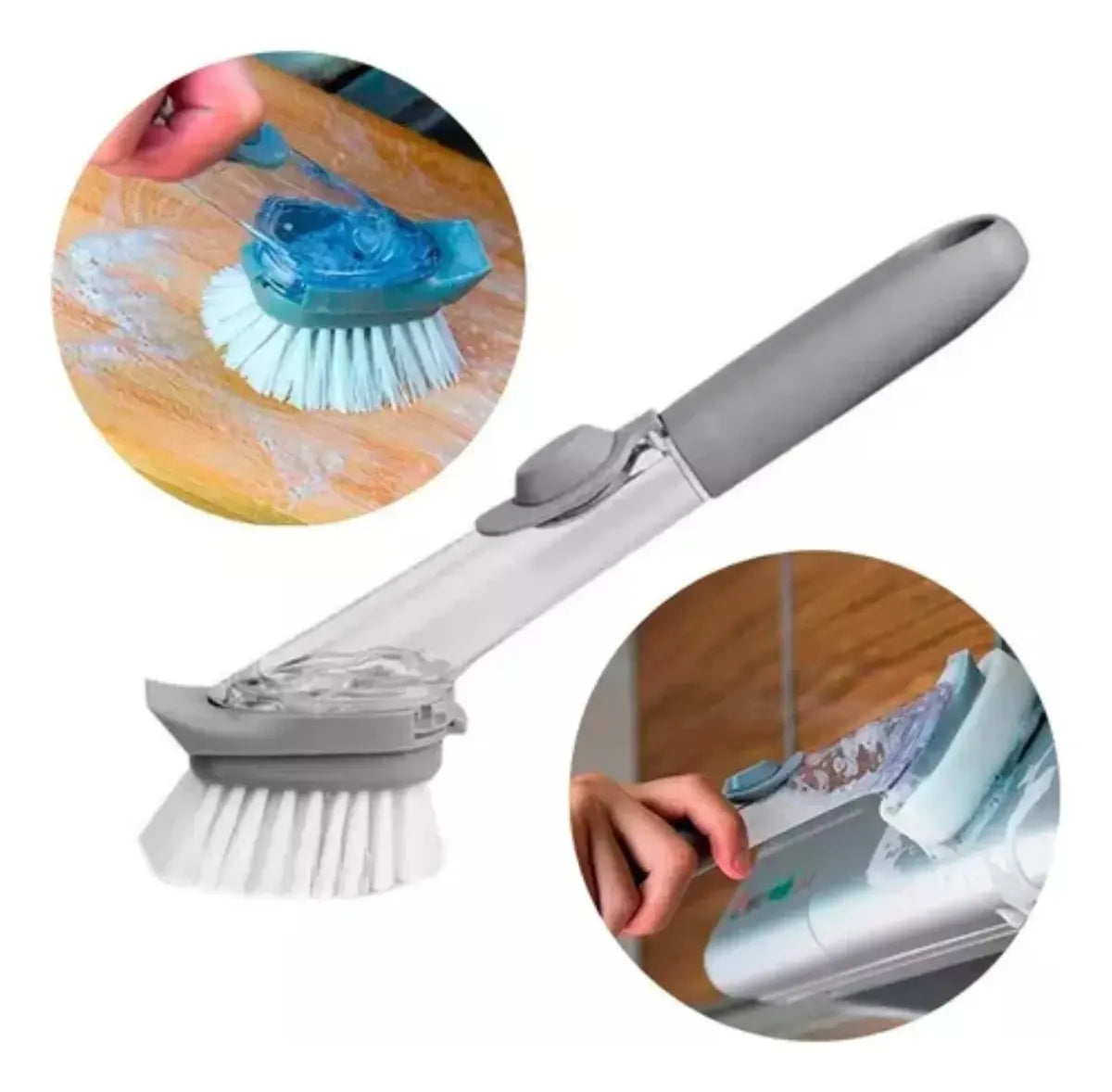CleanFlow™ - Cepillo Dispensador de Jabón