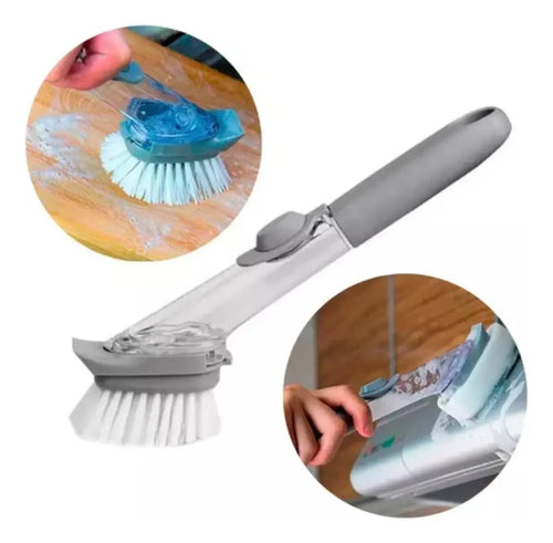 CleanFlow™ - Cepillo Dispensador de Jabón