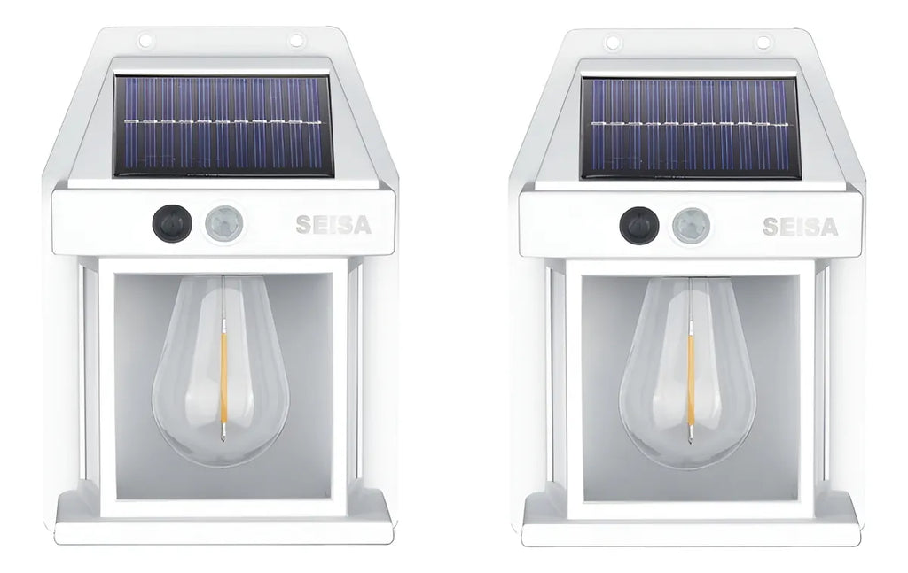 faroles solares luz blanco calido con sensor de movimiento