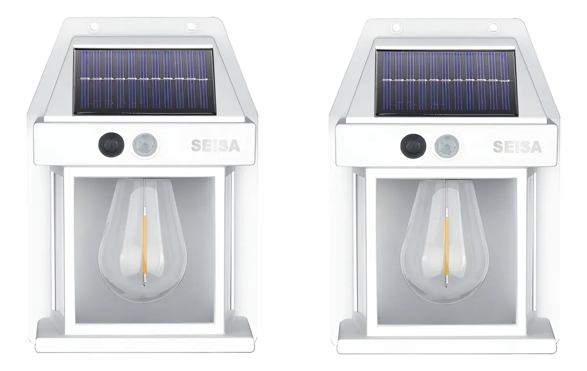 faroles solares luz blanco calido con sensor de movimiento