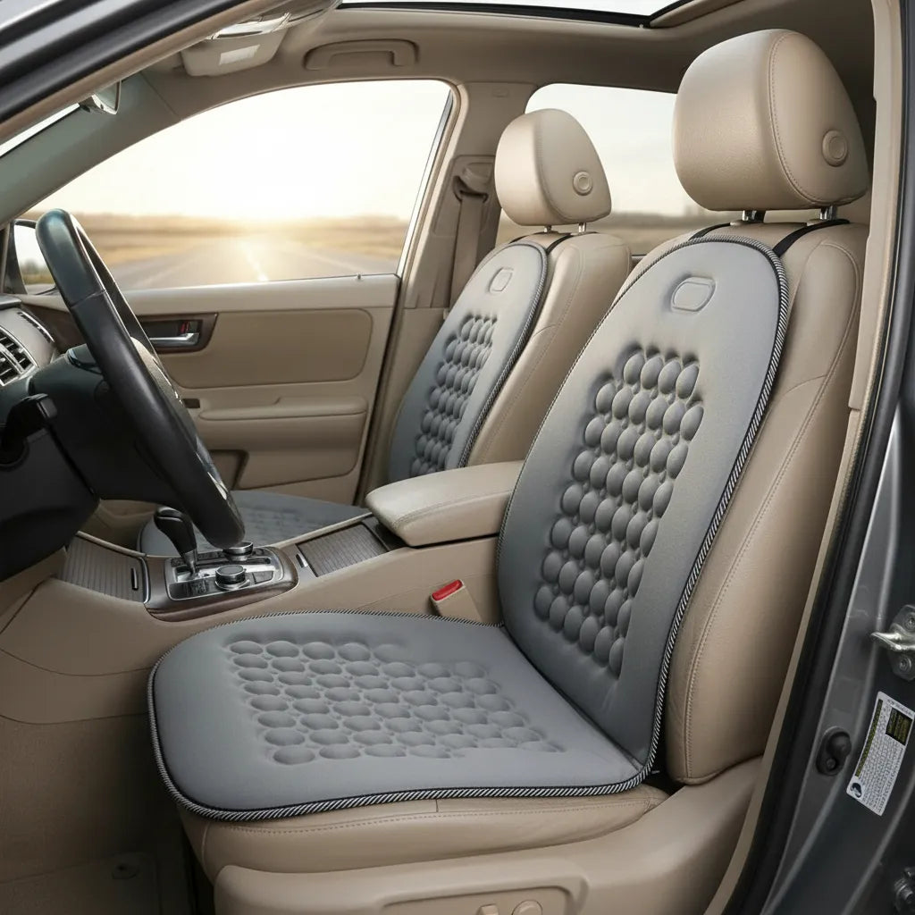 Cubre Asiento y Respaldo con Masaje Magnético para Auto