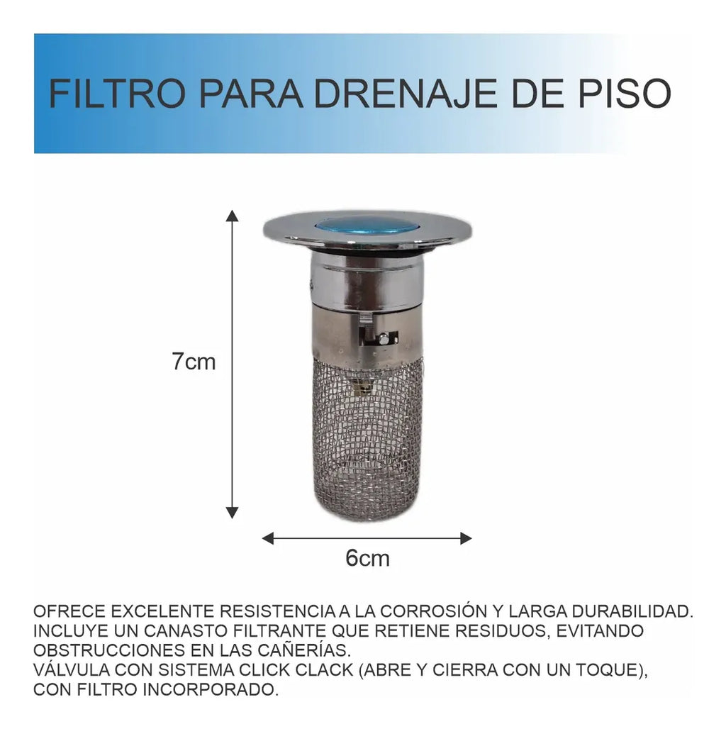 Filtro Para Drenaje Acero Inoxidable