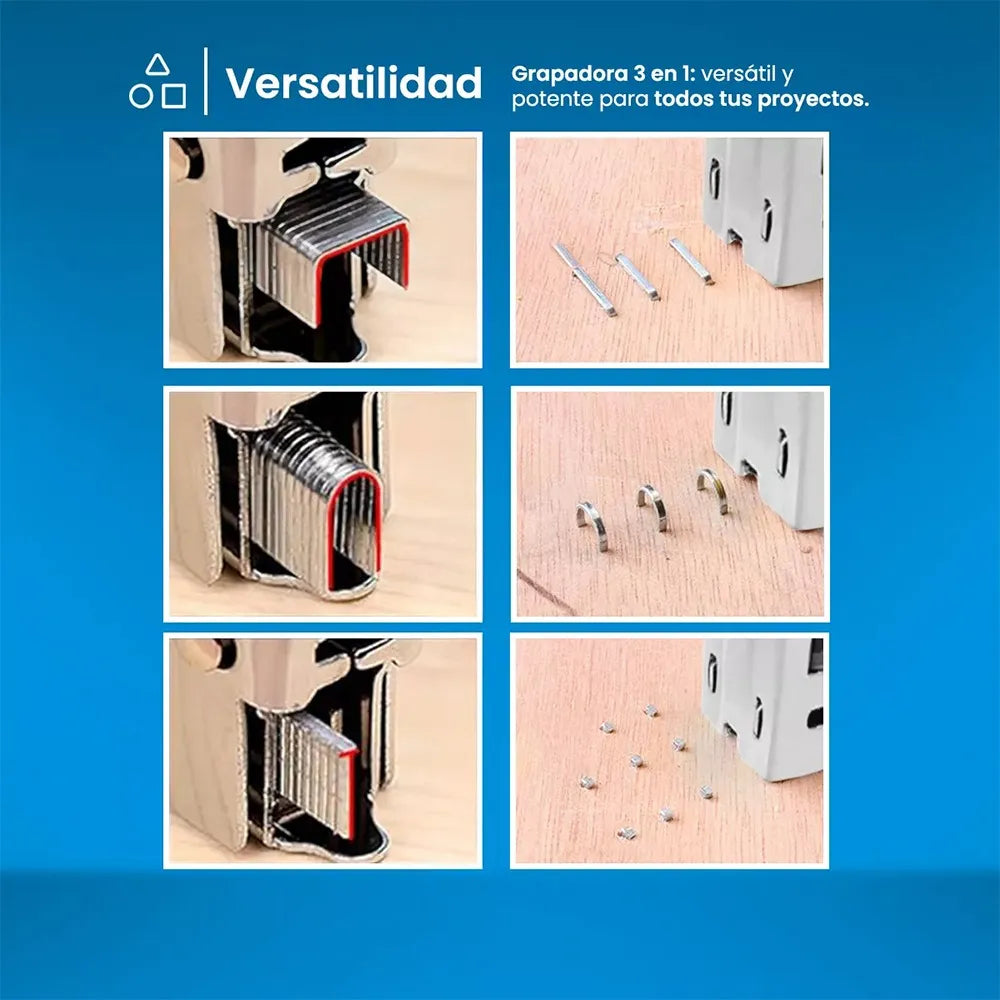 Engrapadora Manual Metálica 3 en 1 – Regulable