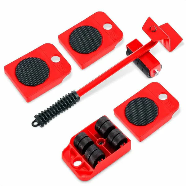 Kit  deslizador de Muebles (Juego 4 Bases con Ruedas + Levantador)